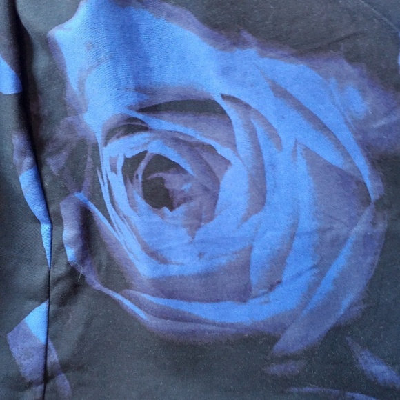 Black and Blue Rose Fit & Flare Dress, Gap - Picture 4 of 5